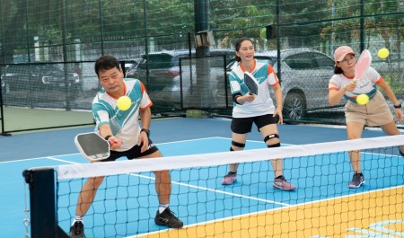 Công đoàn PVFCCo - Phú Mỹ khai trương 4 sân tập Pickleball phục vụ người lao động