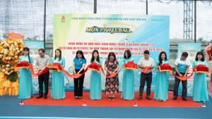 [VIDEO] Công đoàn PVFCCo – Phú Mỹ khai trương 4 sân tập Pickleball phục vụ người lao động