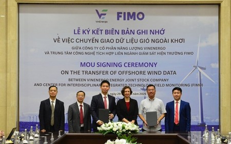 VinEnergo và Fimo ký kết hợp tác chuyển giao dữ liệu đo gió đầu tiên ở Việt Nam