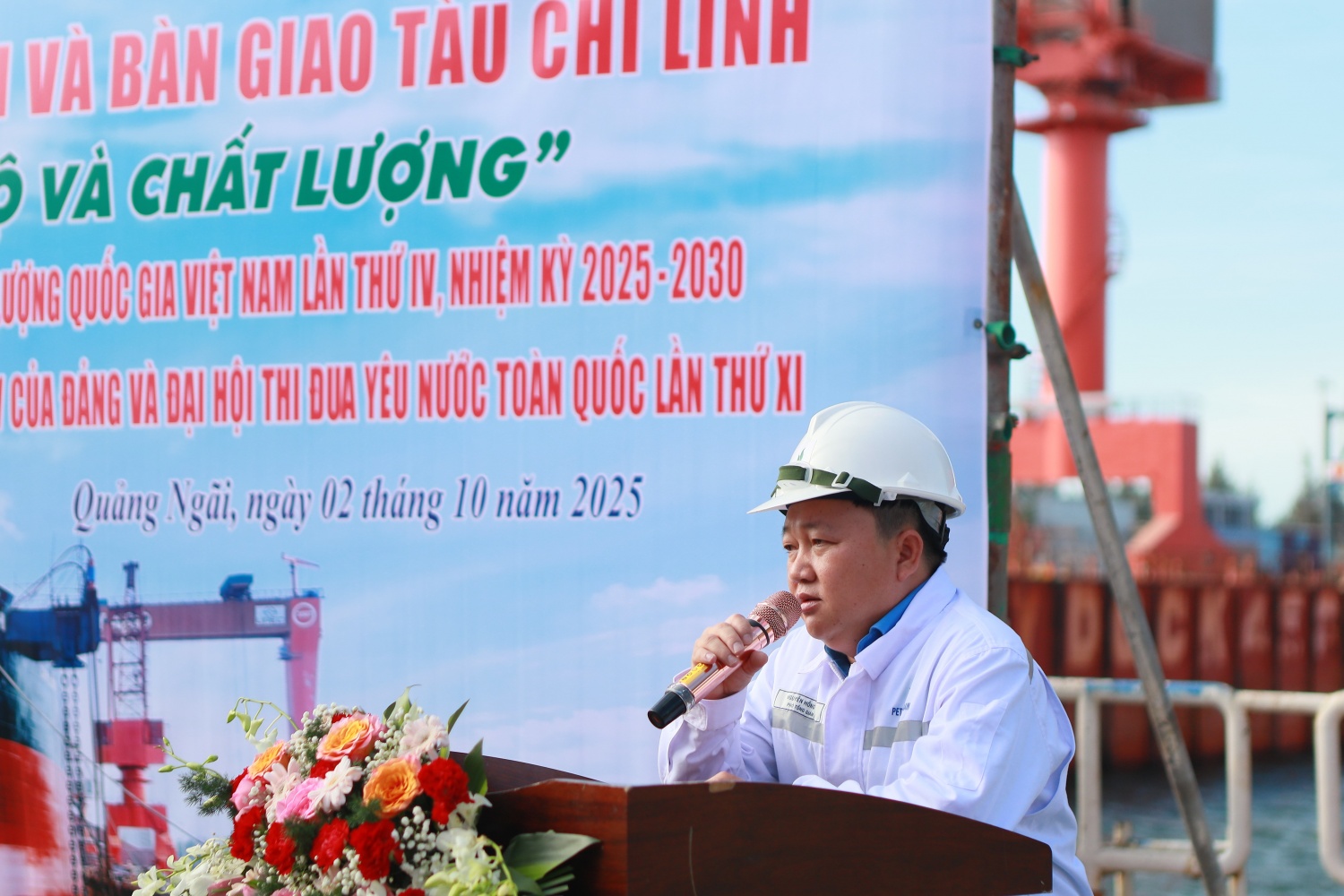 Ông Nguyễn Hồng Chiến - Phó Tổng Giám đốc PVSM cho biết về việc thực hiện dự án FSO Chí Linh.