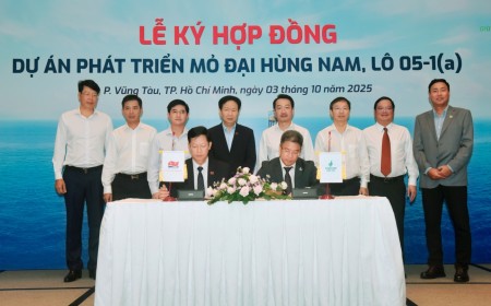 PVEP-POC và Vietsovpetro ký kết hợp đồng EPCI dự án phát triển mỏ Đại Hùng Nam, Lô 05-1(a)