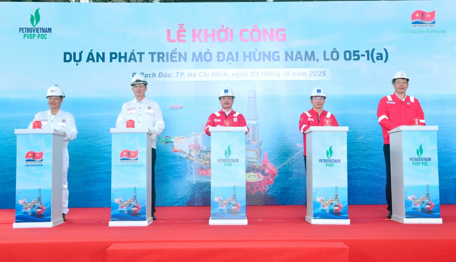 Chính thức khởi công dự án Đại Hùng Nam: Gia tăng sản lượng khai thác, góp phần đảm bảo an ninh năng lượng