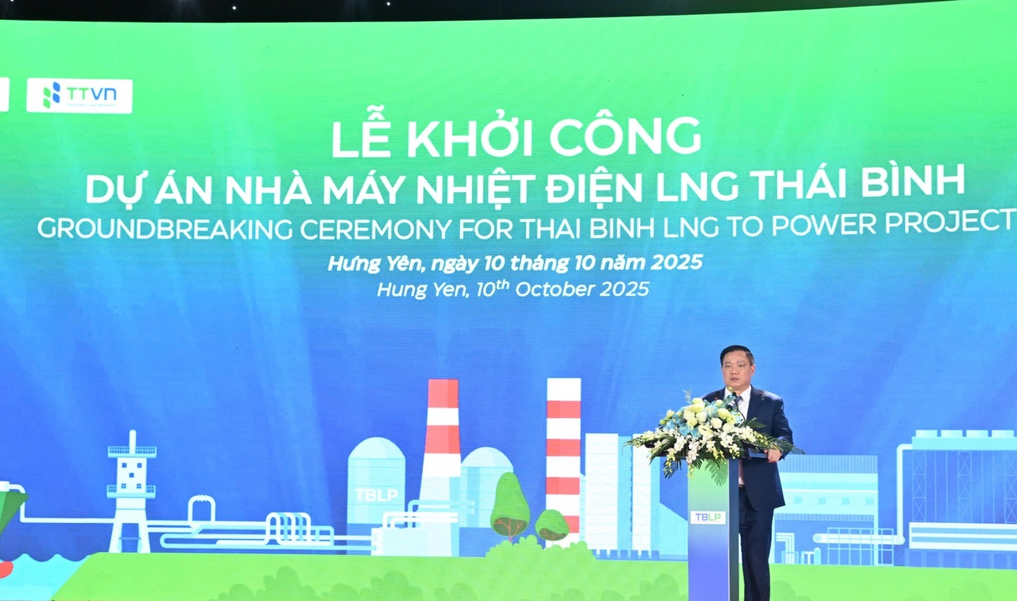 Khởi công Nhà máy Nhiệt điện LNG Thái Bình: Bước tiến mới trong bảo đảm an ninh năng lượng quốc gia