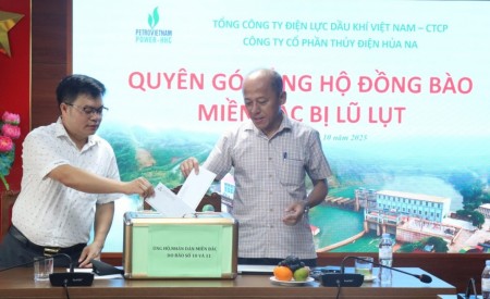 Thủy điện Hủa Na chung tay hướng về đồng bào vùng bão lũ