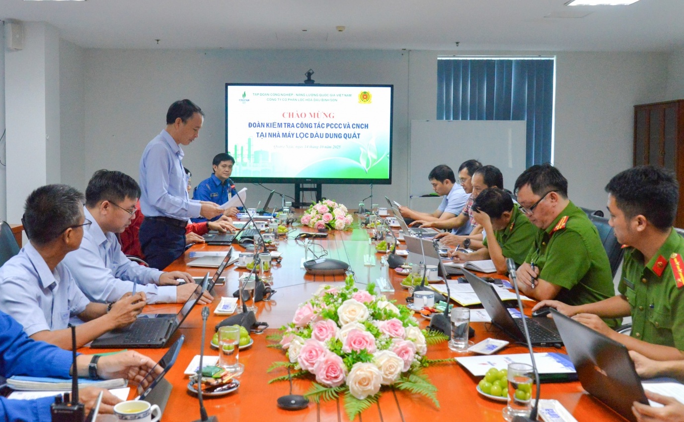 BSR chủ động trong công tác PCCC&CNCH, đảm bảo an toàn tuyệt đối cho NMLD Dung Quất
