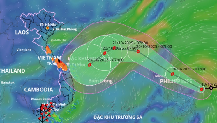 Bão Fengshen sẽ gây mưa lớn cho miền Trung nước ta