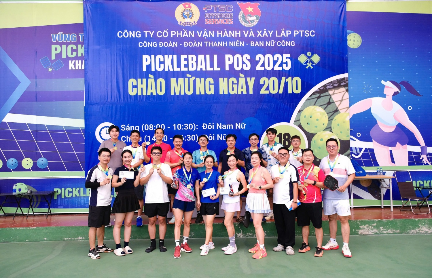 Sôi nổi giải Pickleball POS 2025 – Chào mừng ngày Phụ nữ Việt Nam 20/10 Sôi nổi giải Pickleball POS 2025 - Chào mừng Ngày Phụ nữ Việt Nam 20/10