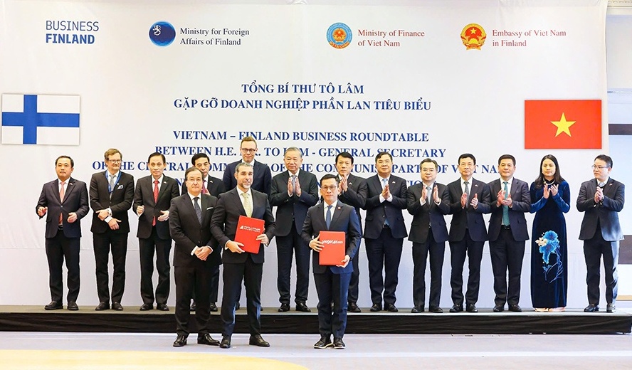 Tổng Bí thư Tô Lâm chứng kiến Vietjet ký thỏa thuận phát triển nguồn lực hàng không quốc tế, thúc đẩy hợp tác mới giữa Việt Nam và Phần Lan