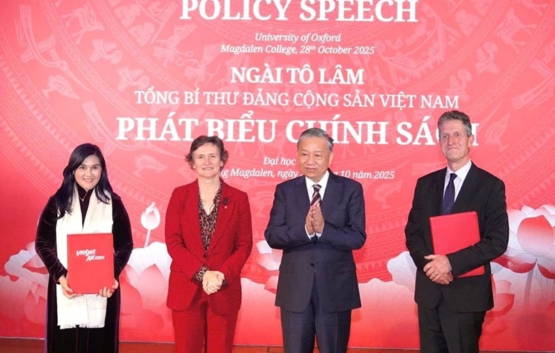 Tổng Bí thư Tô Lâm chứng kiến Đại học Oxford và Vietjet công bố kết quả công trình nghiên cứu Net Zero Carbon