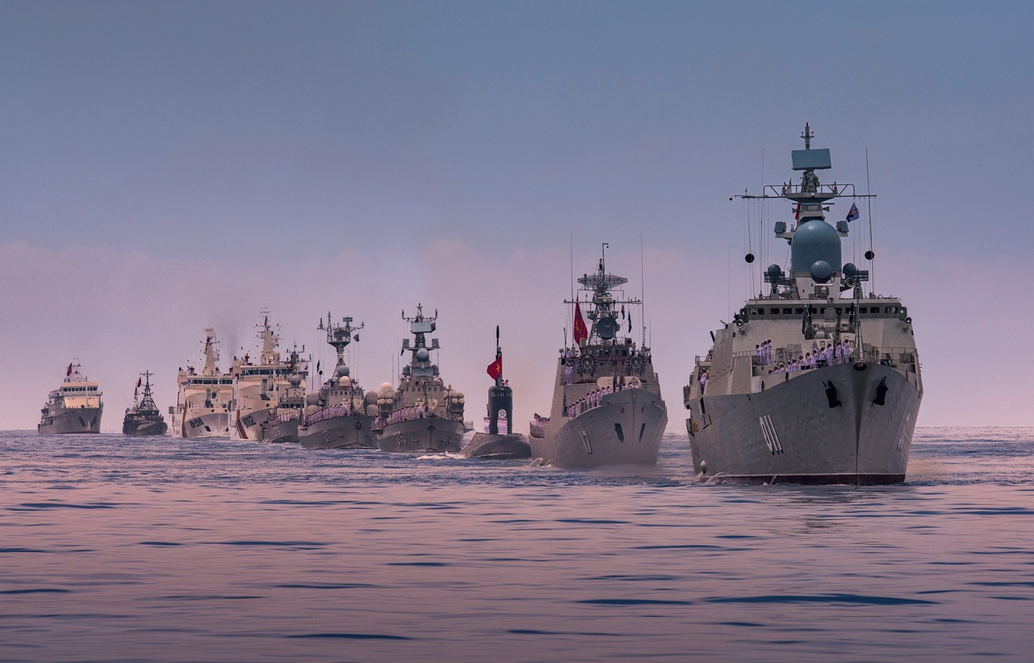 Lễ diễu binh trên biển nằm trong chuỗi sự kiện A80. Ảnh: Quân chủng Hải quân cung cấp  Lễ diễu binh trên biển nằm trong chuỗi sự kiện A80. Ảnh: Quân chủng Hải quân cung cấp