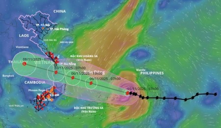 Bão Kalmaegi đổ bộ Biển Đông, có thể mạnh cấp 14, giật cấp 17