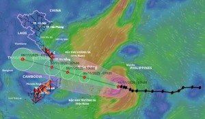 Bão Kalmaegi đổ bộ Biển Đông, có thể mạnh cấp 14, giật cấp 17