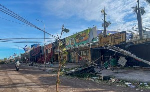 Gia Lai: Cây cối đổ rạp, nhà cửa xơ xác sau bão số 13