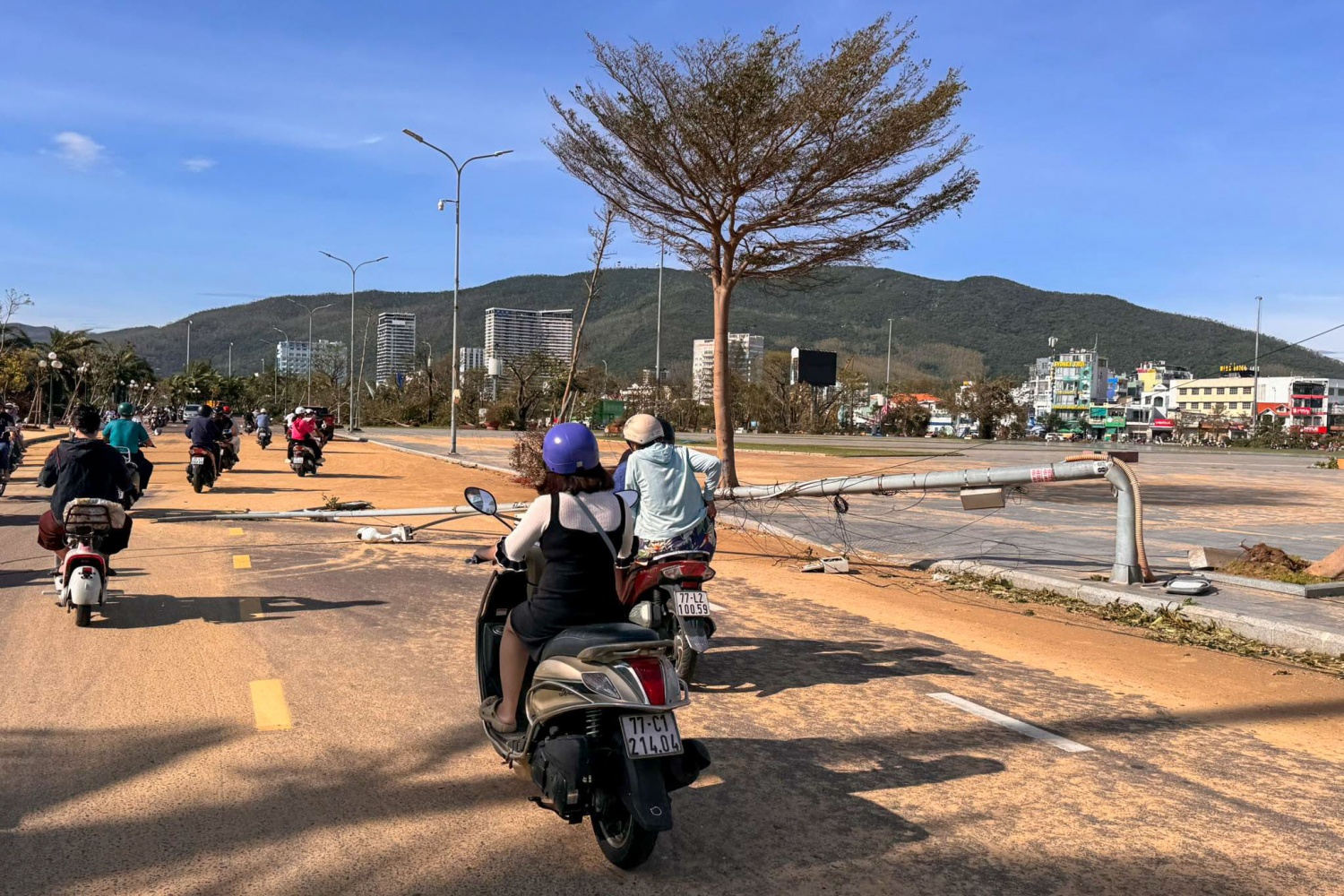 Gia Lai: Cây cối ngã rạp, nhà cửa - hàng quán xác sơ sau bão số 13 Gia Lai: Cây cối ngã rạp, nhà cửa - hàng quán xác sơ sau bão số 13