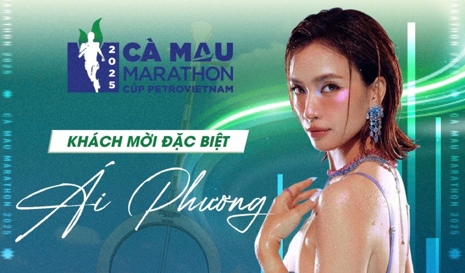 Ca sĩ Ái Phương - khách mời đặc biệt của giải Marathon Cà Mau 2025 - Cúp Petrovietnam