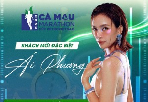 Ca sĩ Ái Phương - khách mời đặc biệt của giải Marathon Cà Mau 2025 - Cúp Petrovietnam