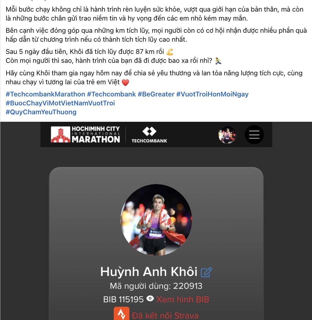 Lan tỏa “Bước chạy vì một Việt Nam vượt trội”, hàng chục ngàn người cùng Techcombank trao cơ hội bước đi cho trẻ em Việt