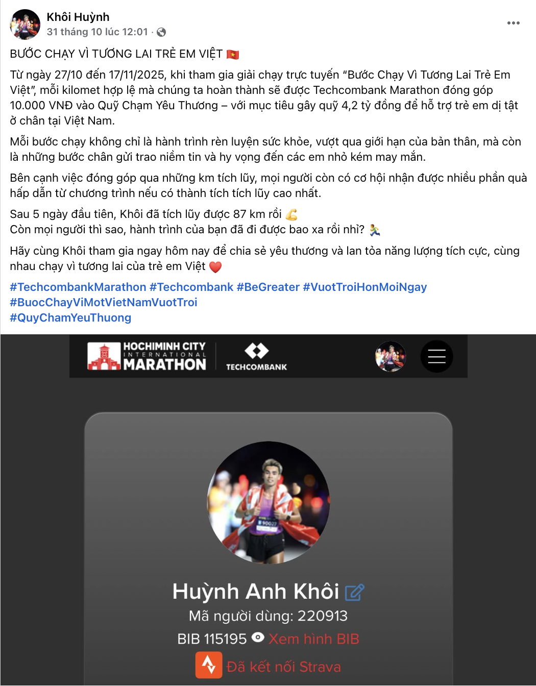 Lan tỏa “Bước chạy vì một Việt Nam vượt trội”, hàng chục ngàn người cùng Techcombank trao cơ hội bước đi cho trẻ em Việt