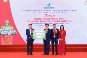 Petrovietnam/PVEP hỗ trợ nâng cấp cơ sở hạ tầng, thiết bị cho Trường THPT Kim Động