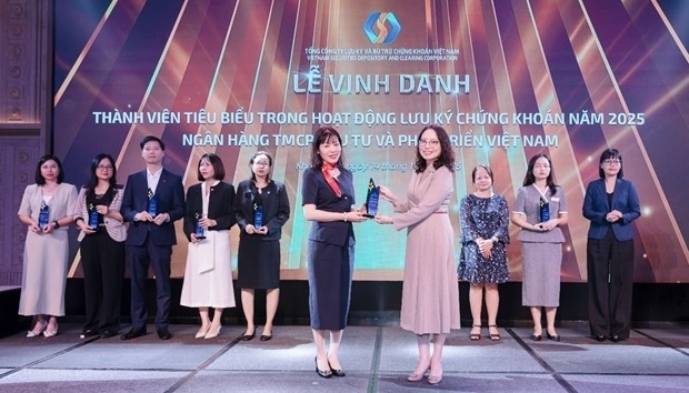 BIDV - Top 10 thành viên tiêu biểu trong hoạt động lưu ký chứng khoán năm 2025