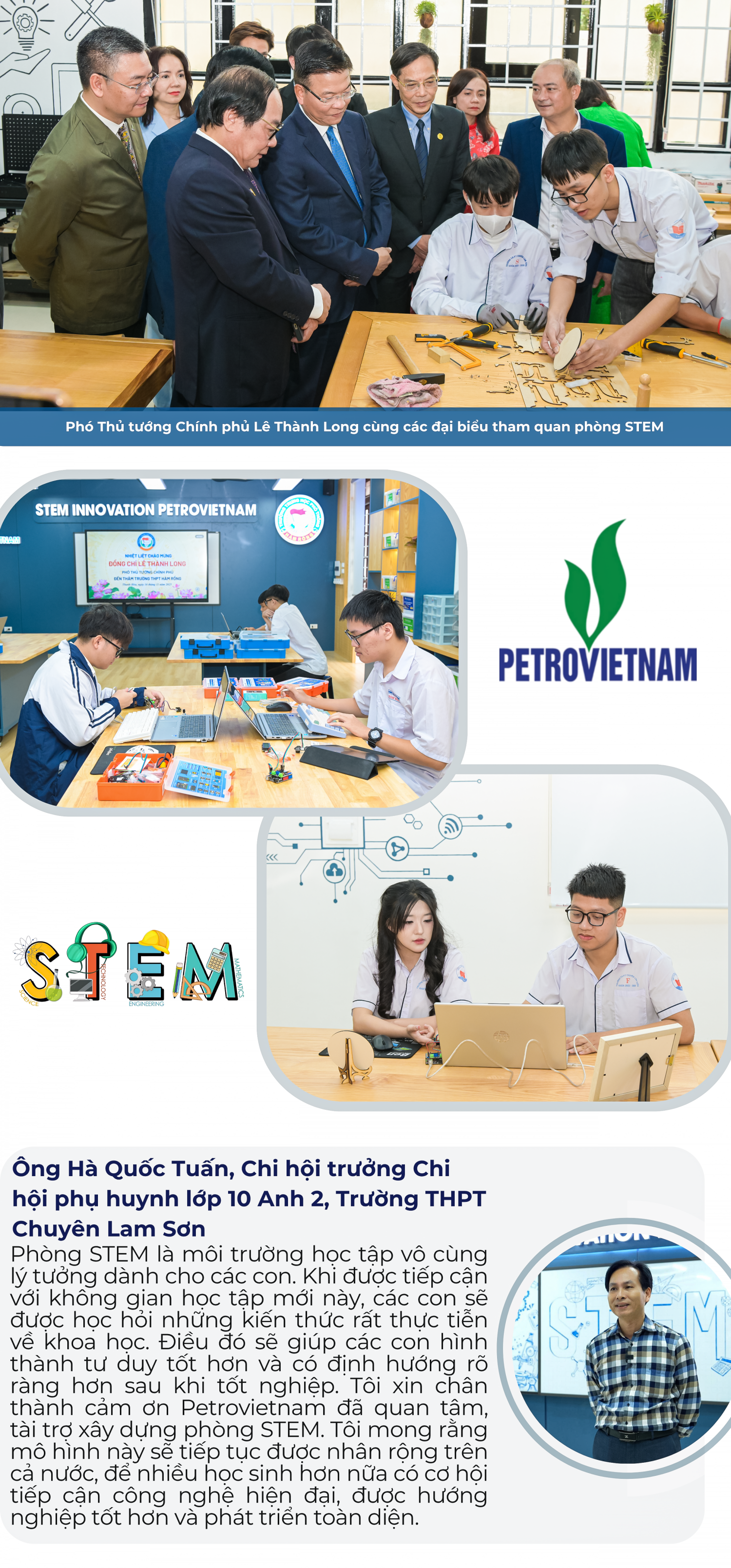 Niềm vui và kỳ vọng của thầy trò Trường THPT Hàm Rồng và THPT chuyên Lam Sơn khi đón nhận phòng STEM mới