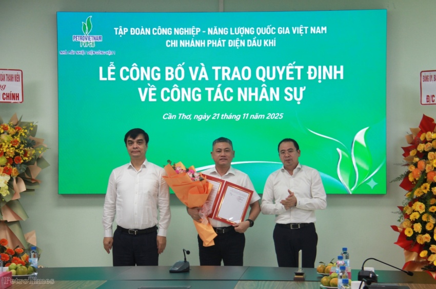 PVPGB công bố quyết định nhân sự Bí thư Đảng ủy và Phó Giám đốc NMNĐ Sông Hậu 1