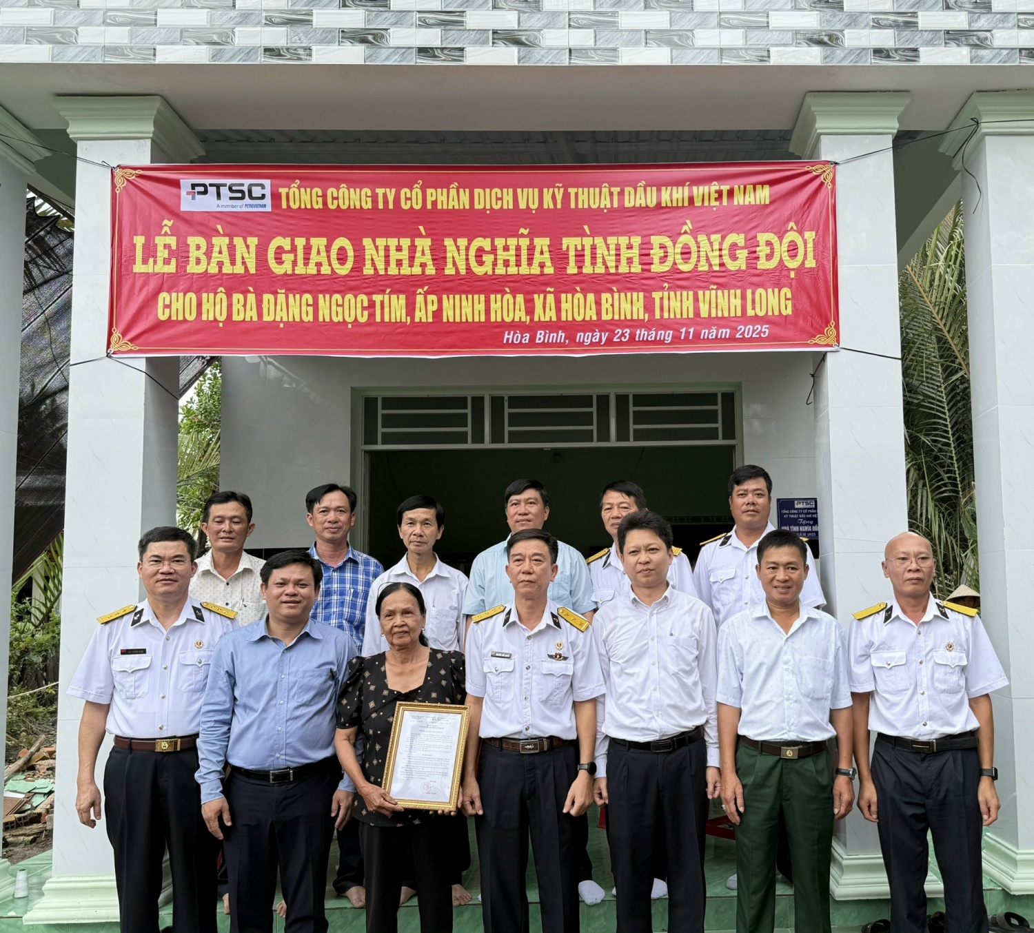 Hội Cựu chiến binh PTSC trao nhà “Nghĩa tình đồng đội” tại Vĩnh Long