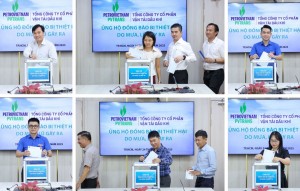 Các đơn vị Petrovietnam hướng về Miền Trung