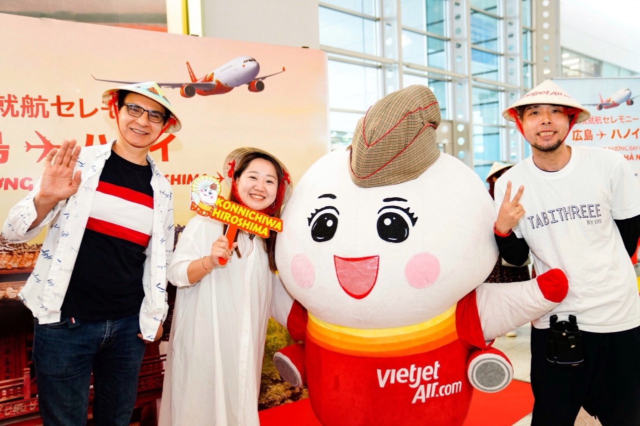 Vietjet tăng chuyến bay Hiroshima - Hà Nội lên 4 chuyến khứ hồi mỗi tuần Vietjet tăng chuyến bay Hiroshima - Hà Nội lên 4 chuyến khứ hồi mỗi tuần