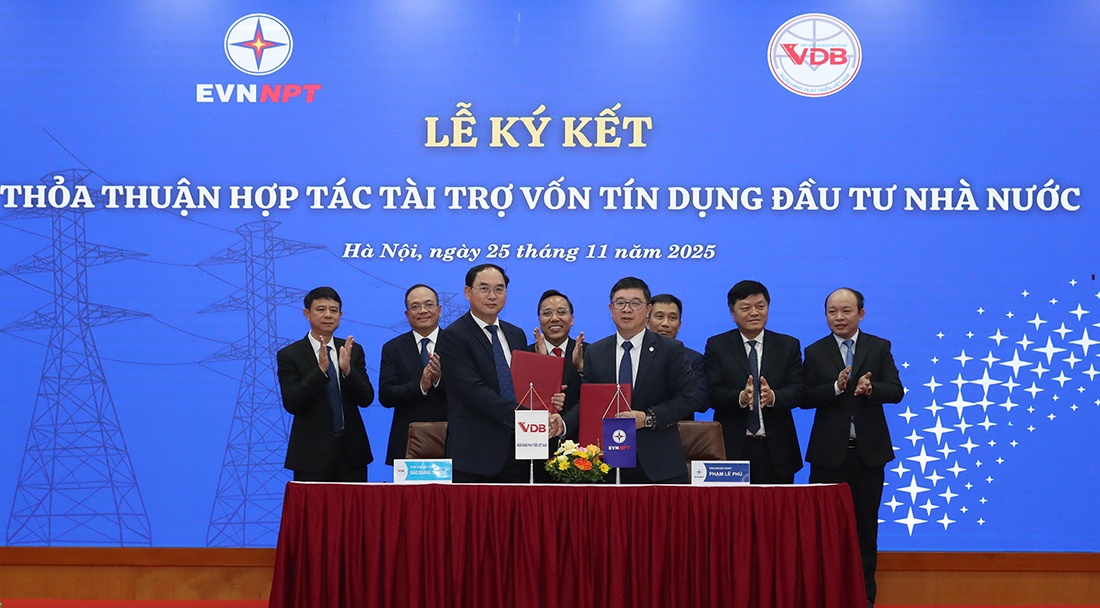 EVNNPT ký thỏa thuận hợp tác tài trợ vốn tín dụng đầu tư của Nhà nước với Ngân hàng Phát triển Việt Nam (VDB) EVNNPT ký thỏa thuận hợp tác tài trợ vốn tín dụng đầu tư của Nhà nước với Ngân hàng Phát triển Việt Nam
