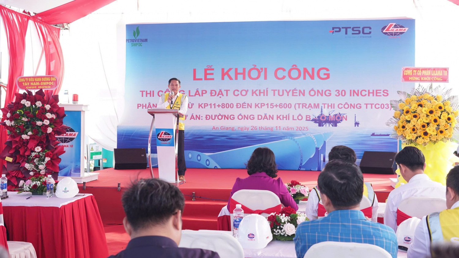 Khởi công thi công cơ khí tuyến ống bờ Lô B - Ô Môn: Tăng tốc giai đoạn thi công đồng bộ toàn tuyến