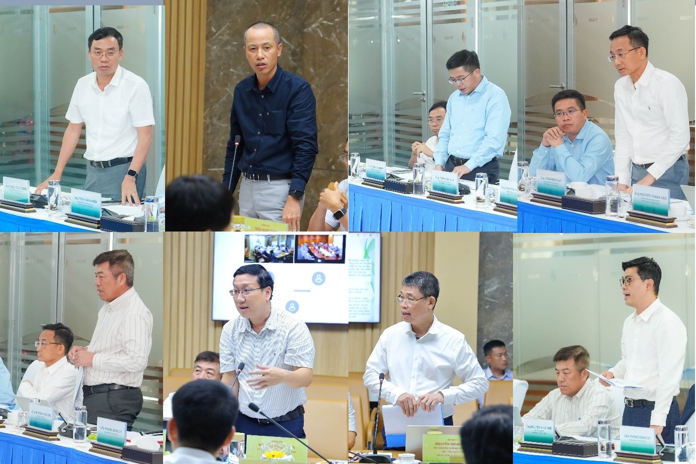 Các đồng chí Thành viên HĐQT và Ban Tổng giám đốc trao đổi ý kiến tại các phiên làm việc Các đồng chí Thành viên HĐQT và Ban Tổng giám đốc trao đổi ý kiến tại các phiên làm việc