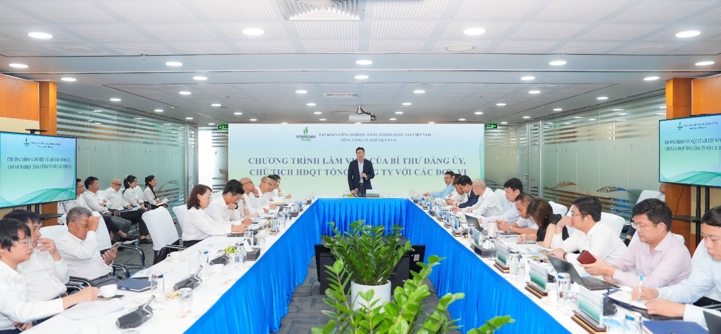 Đồng chí Nguyễn Thanh Bình – Bí thư Đảng ủy, Chủ tịch HĐQT PV GAS chủ trì buổi làm việc Đồng chí Nguyễn Thanh Bình – Bí thư Đảng ủy, Chủ tịch HĐQT PV GAS chủ trì buổi làm việc