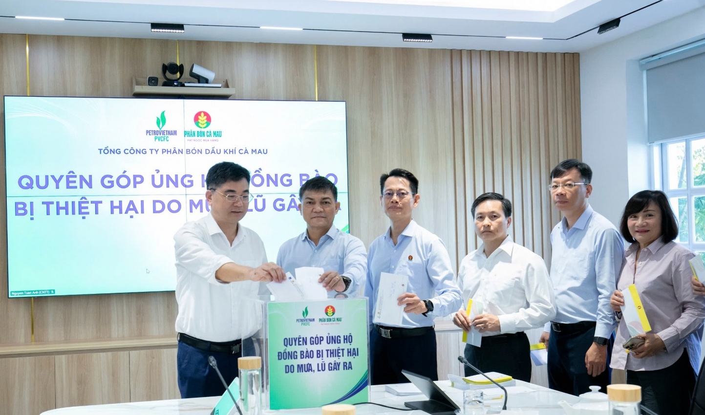 PVCFC tổ chức quyên góp ủng hộ đồng bào miền Trung, Tây Nguyên bị thiệt hại do mưa lũ