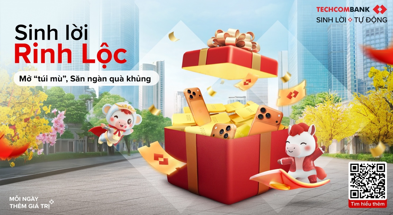 Mở túi mù, săn quà “khủng” cùng Techcombank “Sinh Lời Rinh Lộc”