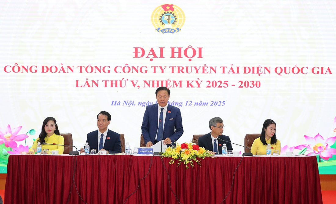 Đại hội Công đoàn EVNNPT lần thứ V nhiệm kỳ 2025-2030 thành công tốt đẹp Đại hội Công đoàn EVNNPT lần thứ V, nhiệm kỳ 2025-2030 thành công tốt đẹp