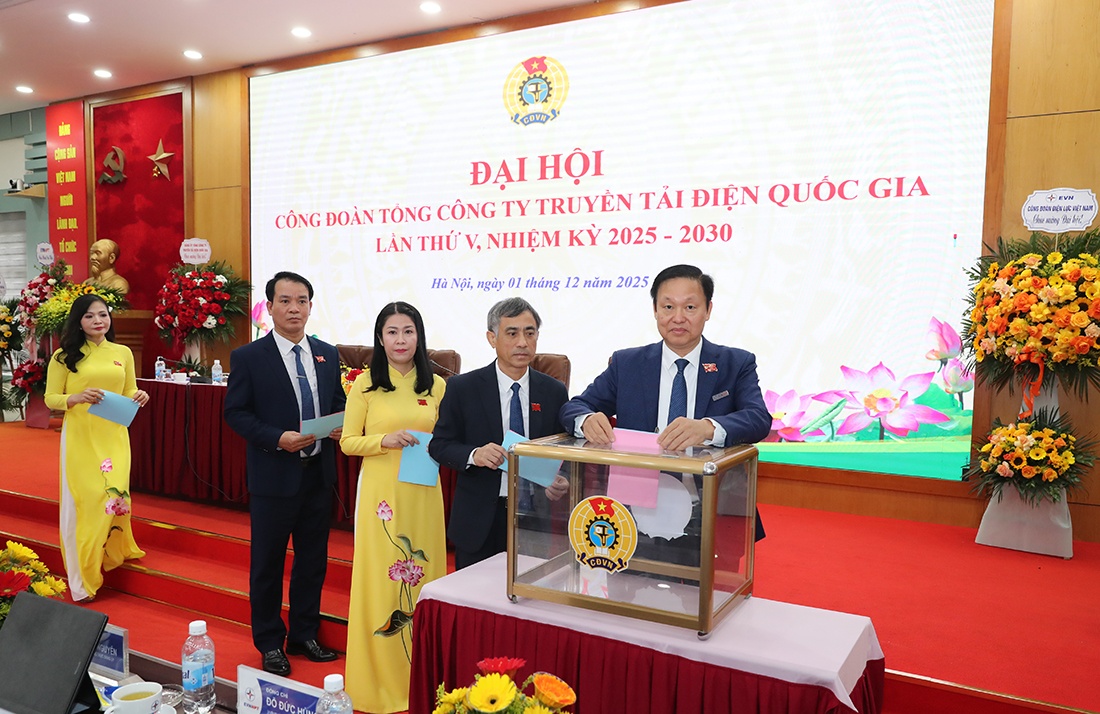 Đại hội Công đoàn EVNNPT lần thứ V nhiệm kỳ 2025-2030 thành công tốt đẹp Đại hội Công đoàn EVNNPT lần thứ V, nhiệm kỳ 2025-2030 thành công tốt đẹp