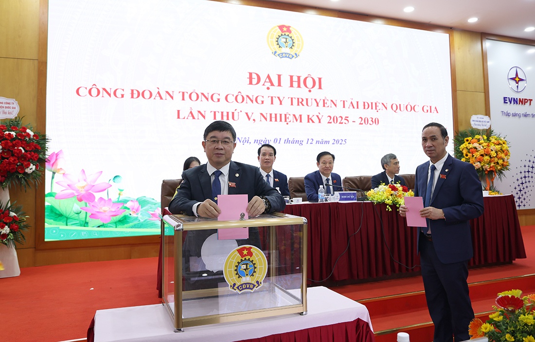 Đại hội Công đoàn EVNNPT lần thứ V nhiệm kỳ 2025-2030 thành công tốt đẹp Đại hội Công đoàn EVNNPT lần thứ V, nhiệm kỳ 2025-2030 thành công tốt đẹp