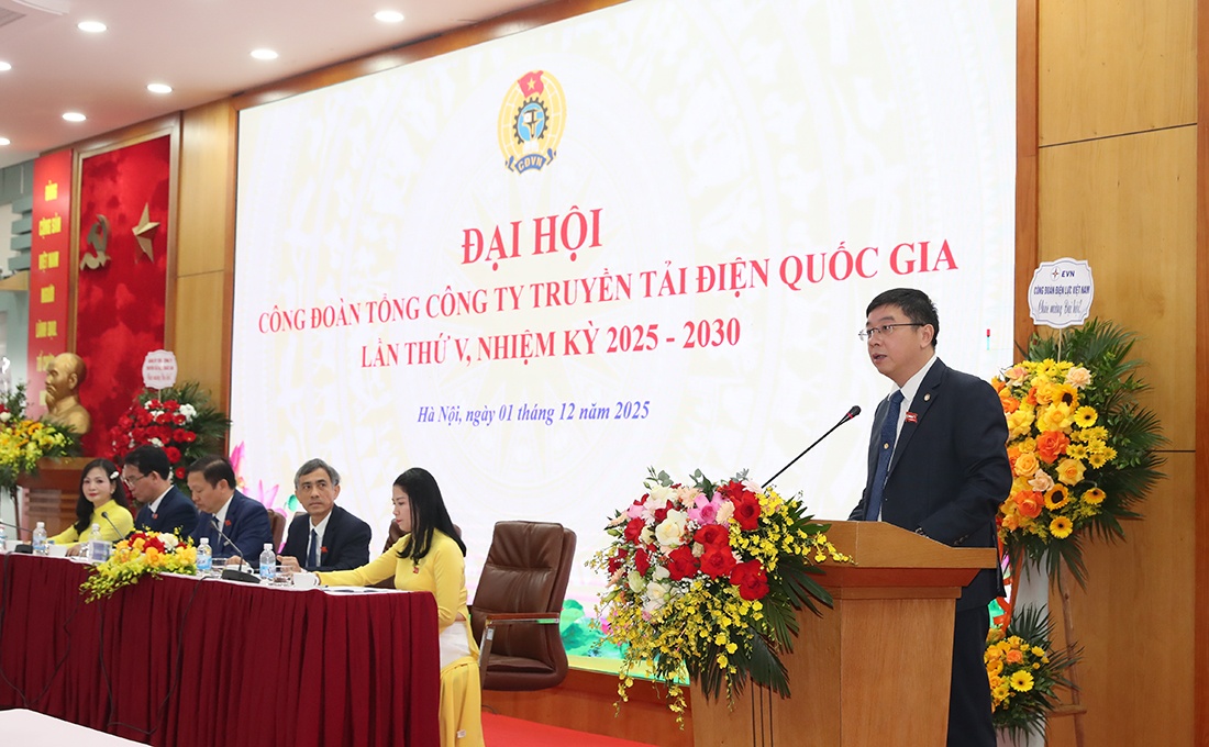 Đại hội Công đoàn EVNNPT lần thứ V nhiệm kỳ 2025-2030 thành công tốt đẹp Đại hội Công đoàn EVNNPT lần thứ V, nhiệm kỳ 2025-2030 thành công tốt đẹp