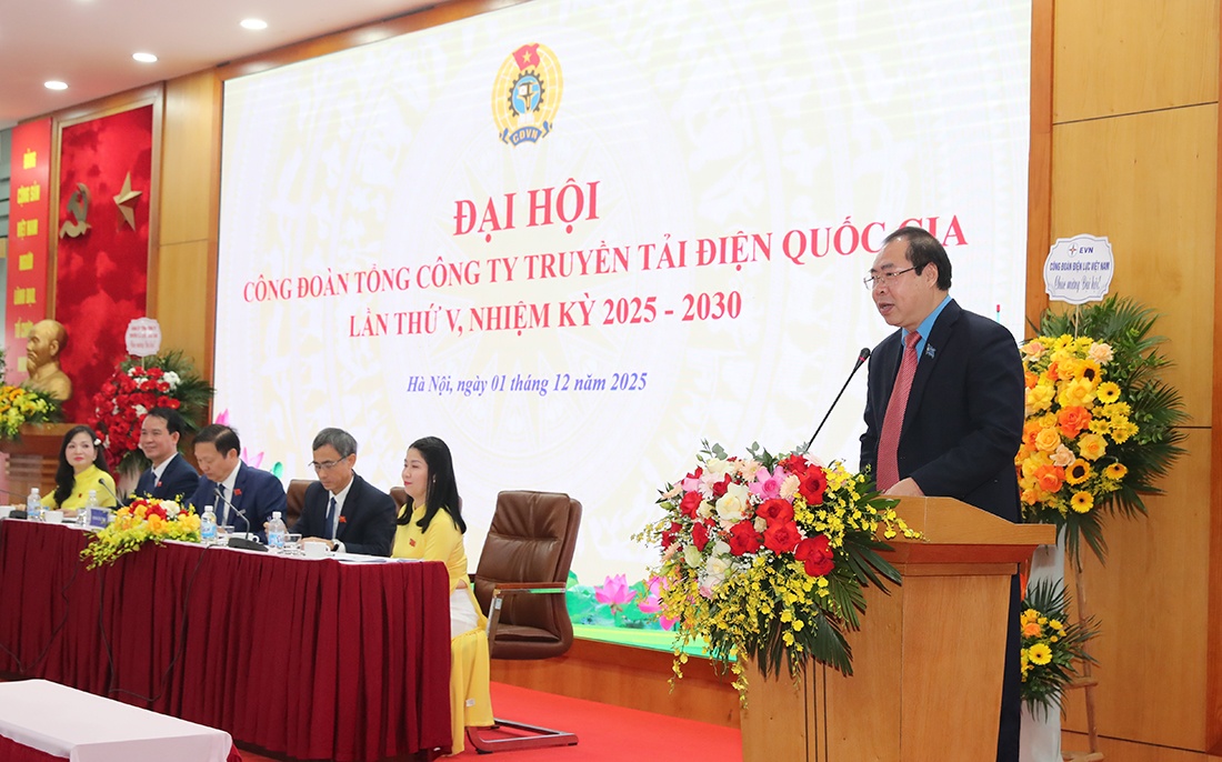 Đại hội Công đoàn EVNNPT lần thứ V nhiệm kỳ 2025-2030 thành công tốt đẹp Đại hội Công đoàn EVNNPT lần thứ V, nhiệm kỳ 2025-2030 thành công tốt đẹp