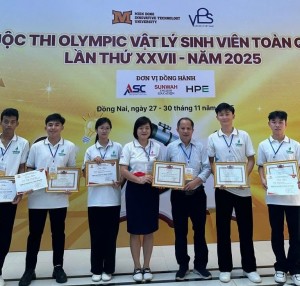 Đội tuyển PVU đạt giải Ba toàn đoàn tại Kỳ thi Olympic Vật lý sinh viên toàn quốc năm 2025