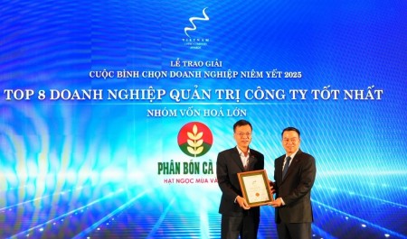 Phân bón Cà Mau lọt Top 8 doanh nghiệp quản trị tốt nhất, giành giải Nhất phát triển bền vững 2025