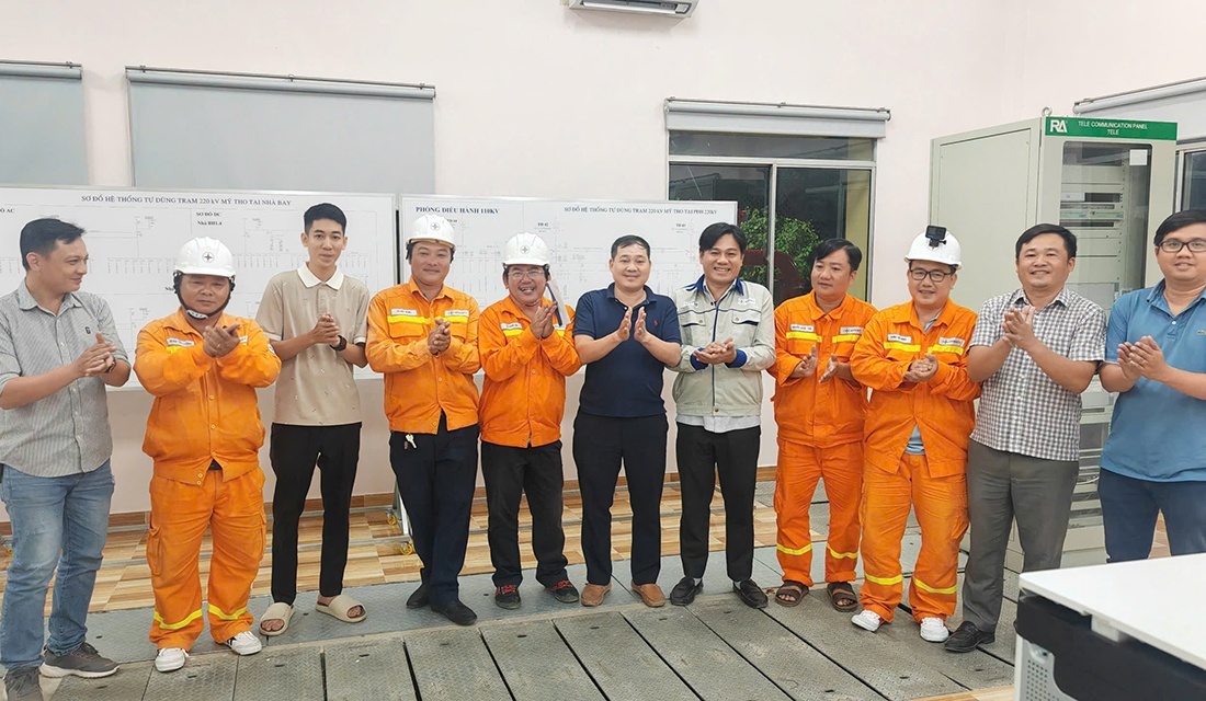 Đóng điện dự án Nâng công suất Trạm biến áp 220kV Mỹ Tho