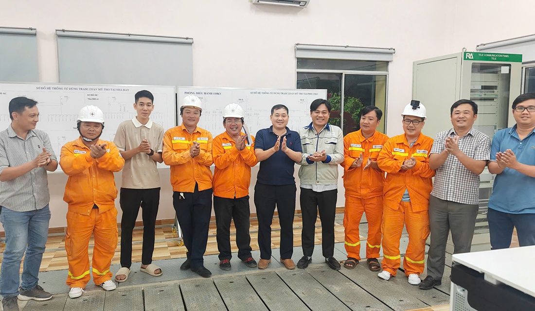 Trạm biến áp 220kV Mỹ Tho được nâng công suất lên 500MVA Đóng điện dự án Nâng công suất Trạm biến áp 220kV Mỹ Tho