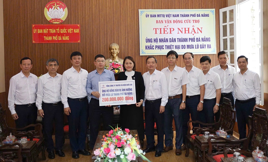 EVNNPT ủng hộ các tỉnh miền Trung, Tây Nguyên khắc phục thiệt hại do thiên tai