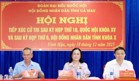 Đại biểu Quốc hội Lê Mạnh Hùng tham gia tiếp xúc cử tri tại Cà Mau sau Kỳ họp thứ 10, Quốc hội khóa XV