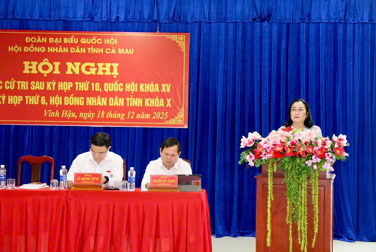 Đại biểu Quốc hội Lê Mạnh Hùng tham gia tiếp xúc cử tri tại Cà Mau sau Kỳ họp thứ 10, Quốc hội khóa XV Đại biểu Quốc hội Lê Mạnh Hùng tham gia tiếp xúc cử tri tại Cà Mau sau Kỳ họp thứ 10, Quốc hội khóa XV