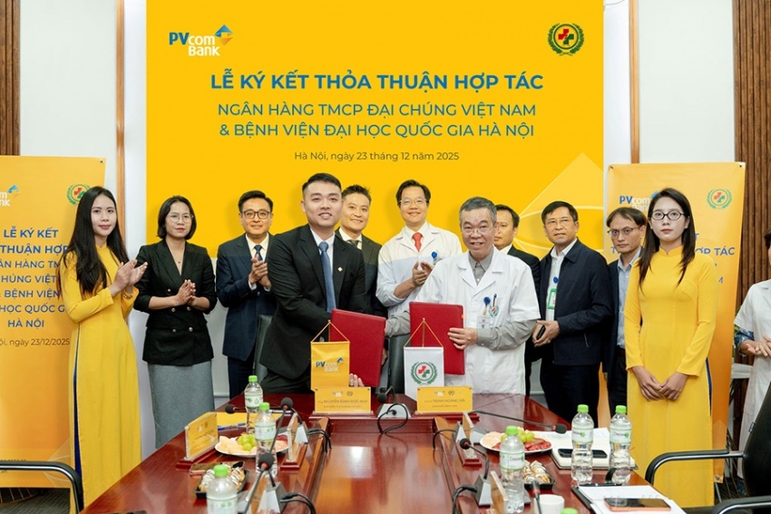 Thúc đẩy thanh toán không tiền mặt trong y tế: PVcomBank hợp tác cùng Bệnh viện Đại học Quốc gia Hà Nội