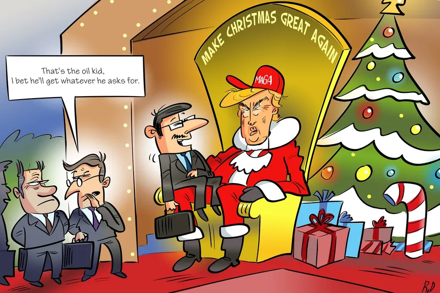 Dầu khí toàn cầu năm 2025 qua tranh biếm họa