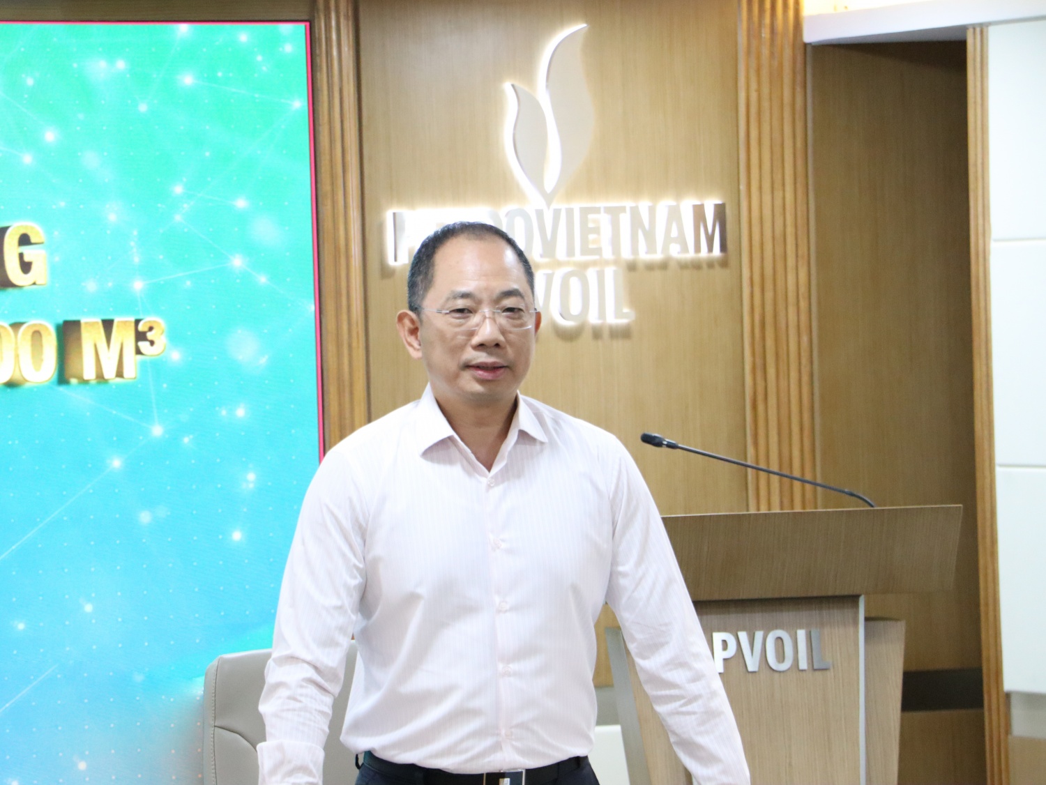 Ông Cao Hoài Dương – Bí thư Đảng ủy, Chủ tịch HĐQT PVOIL phát biểu tại chương trình chào mừng